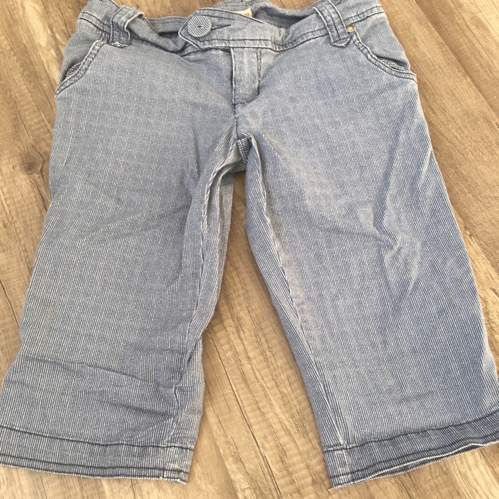 Mossimo Denim Capris- Stripes Size 1
